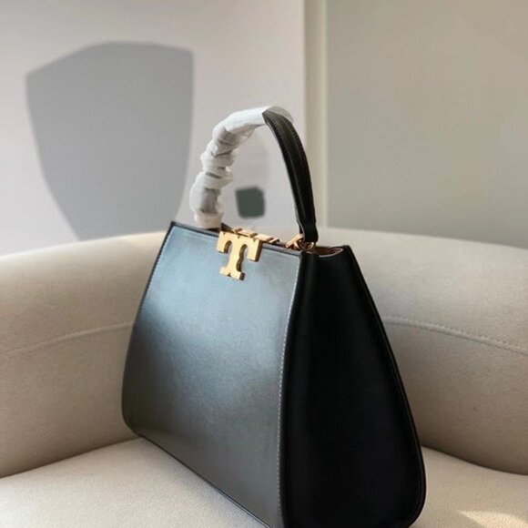 Tory Burch Eleanor Spazzolato Satchel Bag - Picture 2 of 6